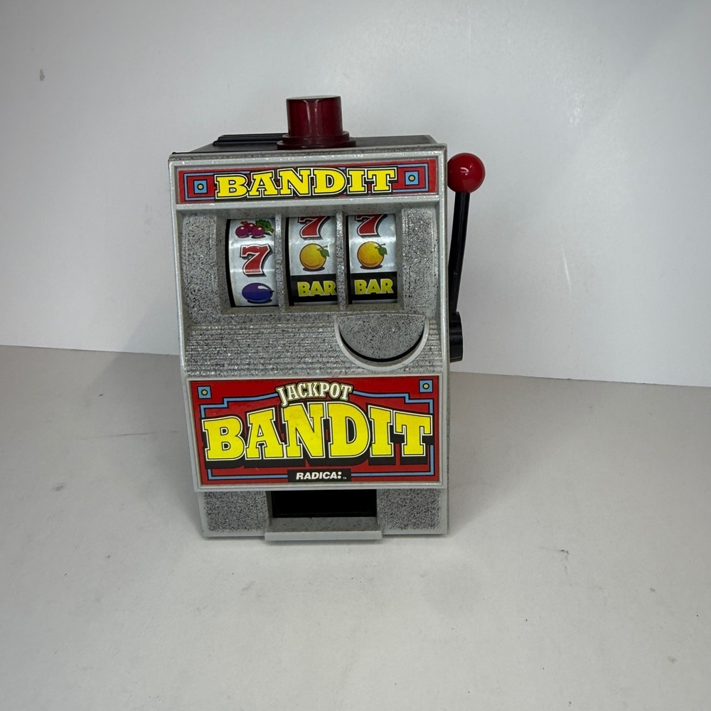 Radica Electronic Arcade Toy Bank Grey Black 1990s Vintage